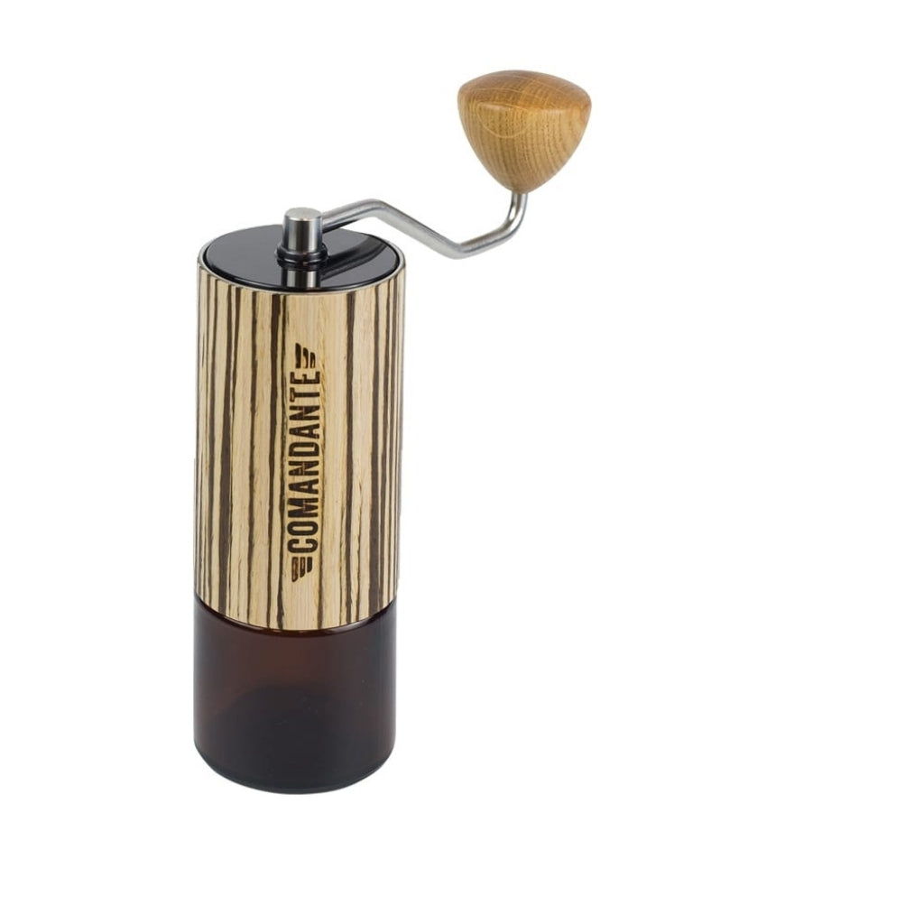 Comandante grinder in 'zebra' finish